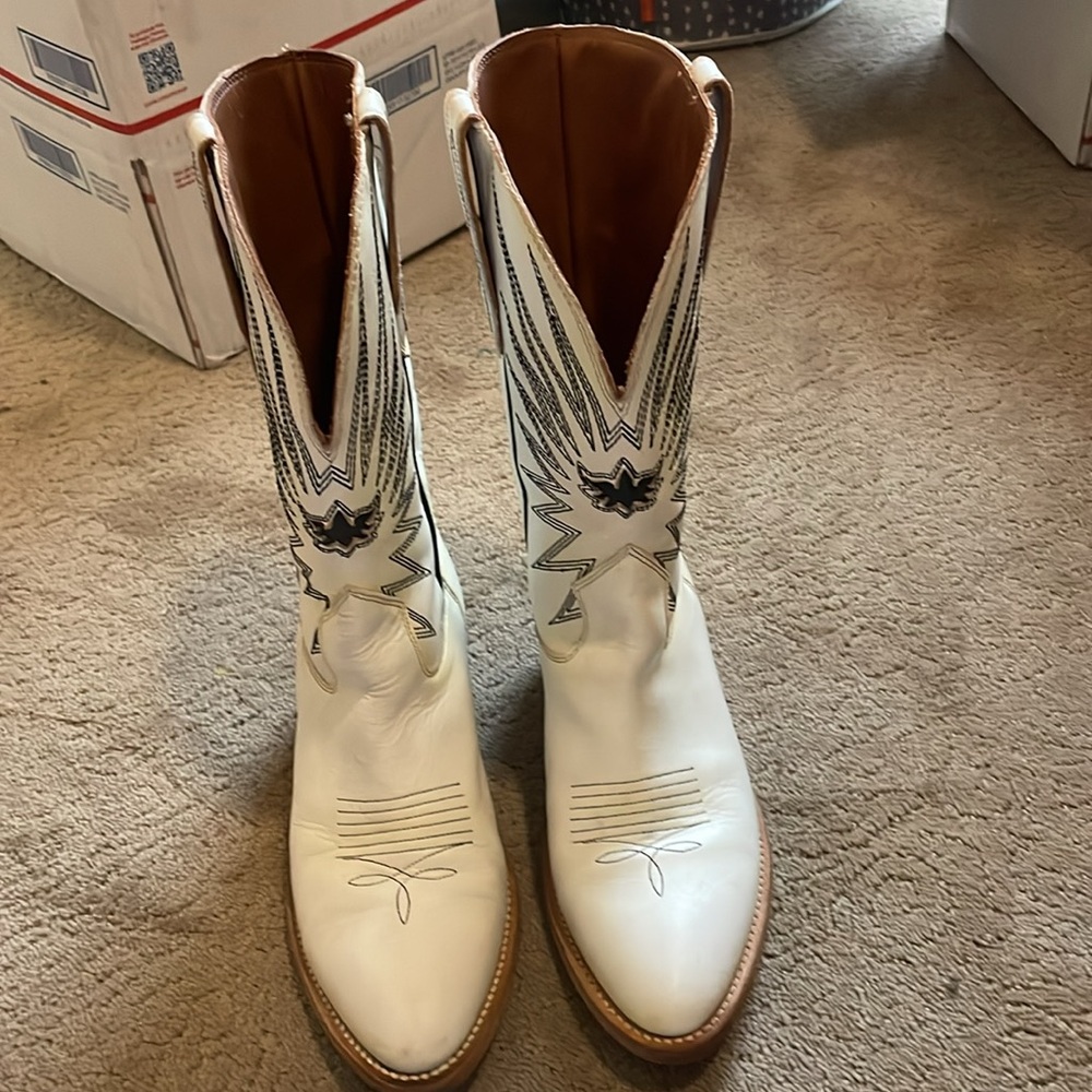 Mezcalero mezcal white cowboy boots size 8.5 - Picture 9 of 14